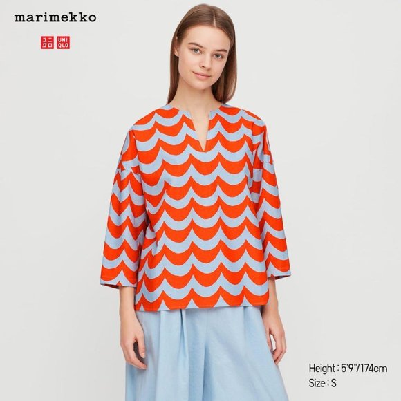 UNIQLO - MARIMEKKO - 3/4 Sleeve Tunic - 09 Black - Picture 6 of 6